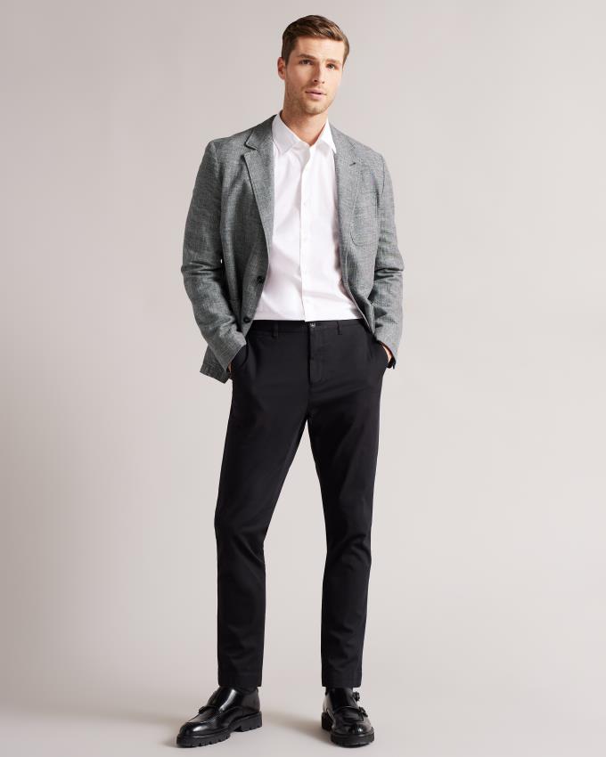 Blazer Ted Baker Yarn Dyed Noir Homme | JUL-91209262